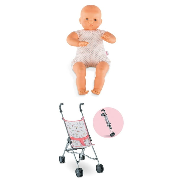 Corolle Mon Grand Poupon Umbrella Stroller Toy Baby Doll 